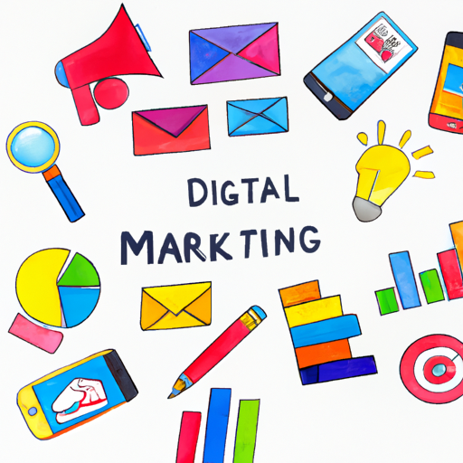 A collage of digital marketing tools.